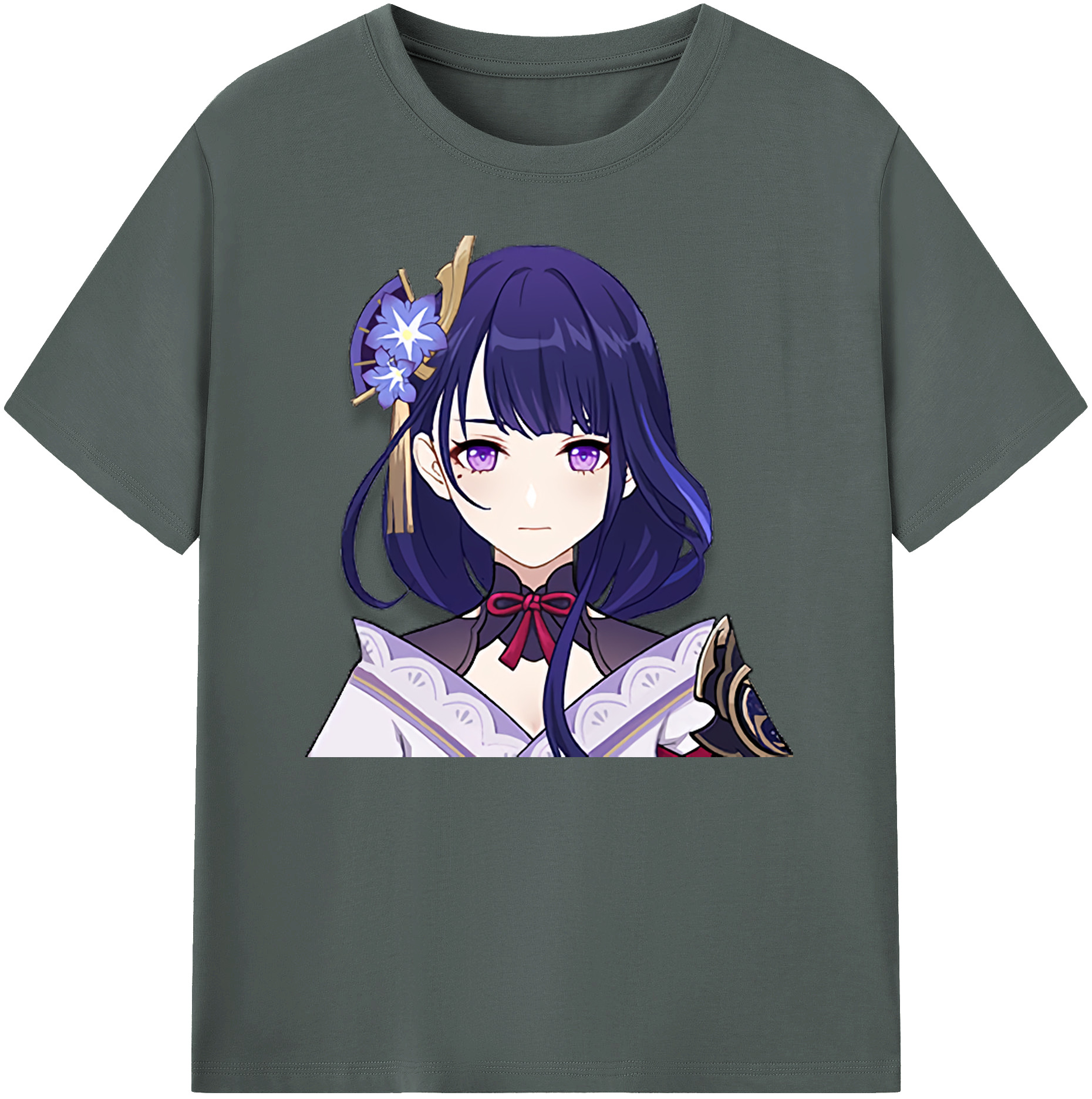 げんし神 雷電将軍 らいでんしょうぐん genshin Raiden Shogun 綿100％ メンズ半袖Tシャツ｜肌触りやわらか＆通気性